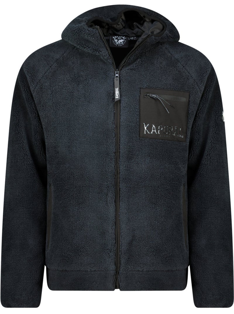 Veste polaire en sherpa à capuche udaforaf – kaporal Bleu marine - Kiabi