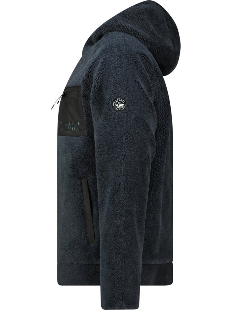 Veste polaire en sherpa à capuche udaforaf – kaporal Bleu marine - Kiabi
