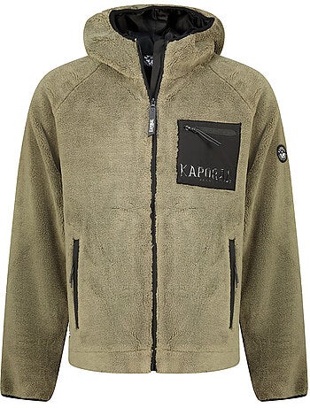 Veste polaire en sherpa à capuche udaforaf – kaporal