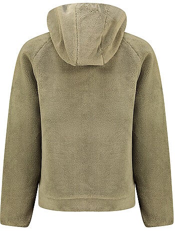 Veste polaire en sherpa à capuche udaforaf – kaporal