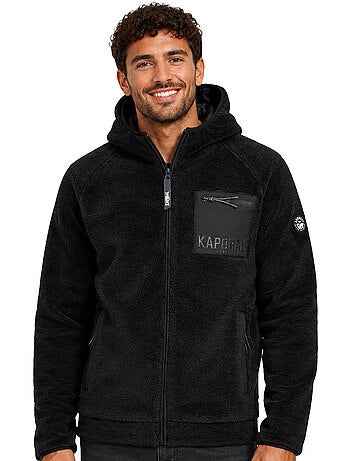 Veste polaire en sherpa à capuche udaforaf – kaporal