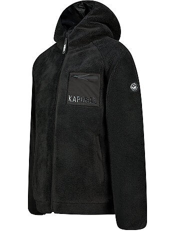 Veste polaire en sherpa à capuche udaforaf – kaporal