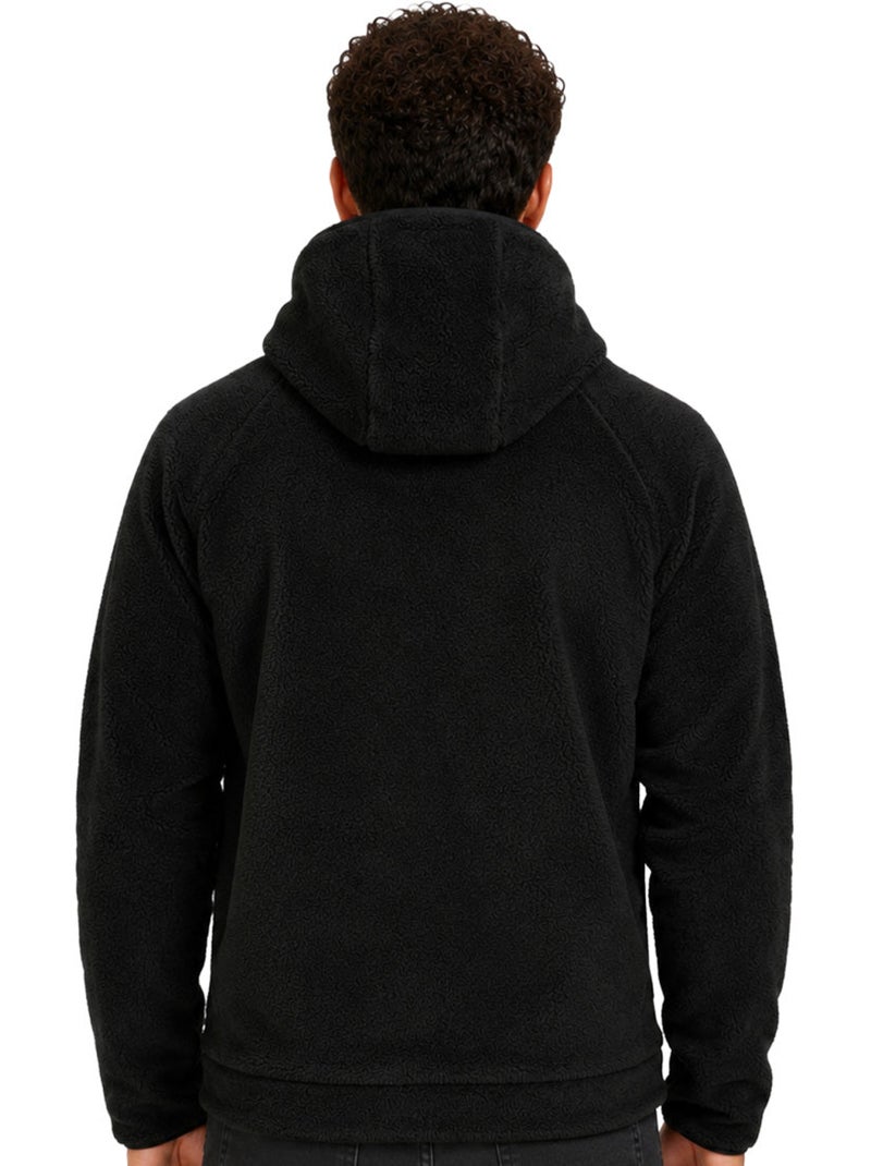 Veste polaire en sherpa à capuche udaforaf – kaporal Noir - Kiabi