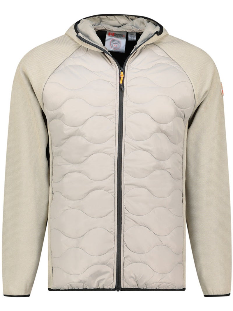 Veste polaire épaisse bi-matière à capuche tenessoeak – canadian peak Taupe - Kiabi