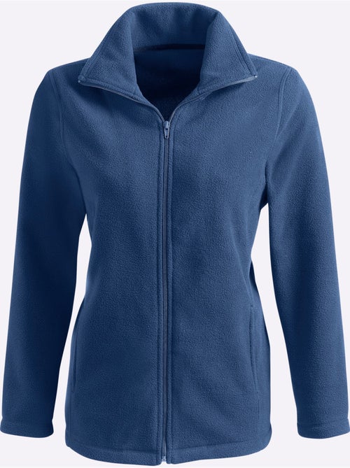Veste polaire féminine à col à revers avec deux poches - Taille standard - Moda Vilona - Kiabi