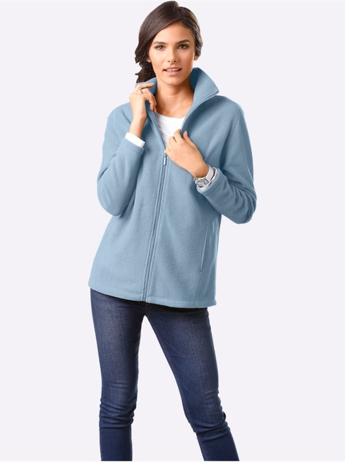 Veste polaire féminine à col à revers avec poches et glissière - Taille standard - Moda Vilona - Kiabi Veste polaire féminine à col à revers avec poches et glissière - Taille standard - Moda Vilona - Kiabi