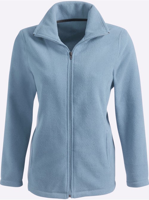 Veste polaire féminine à col à revers avec poches et glissière - Taille standard - Moda Vilona - Kiabi Veste polaire féminine à col à revers avec poches et glissière - Taille standard - Moda Vilona - Kiabi