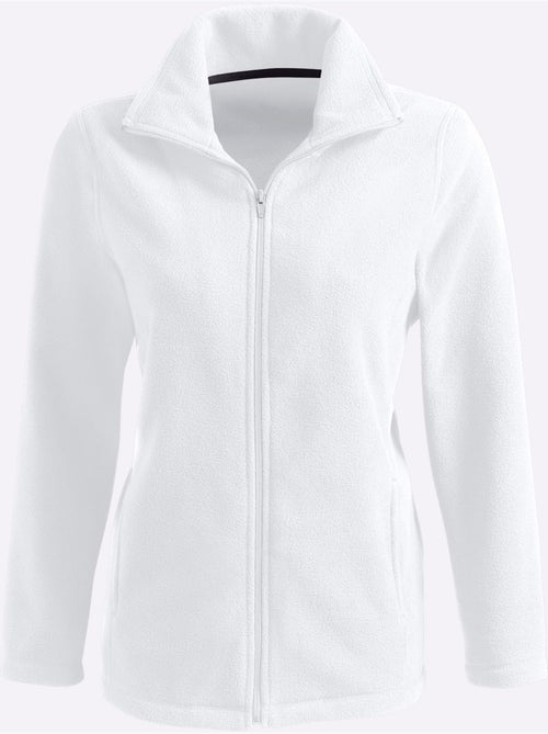 Veste polaire féminine à col revers avec deux poches - Taille standard - Moda Vilona - Kiabi