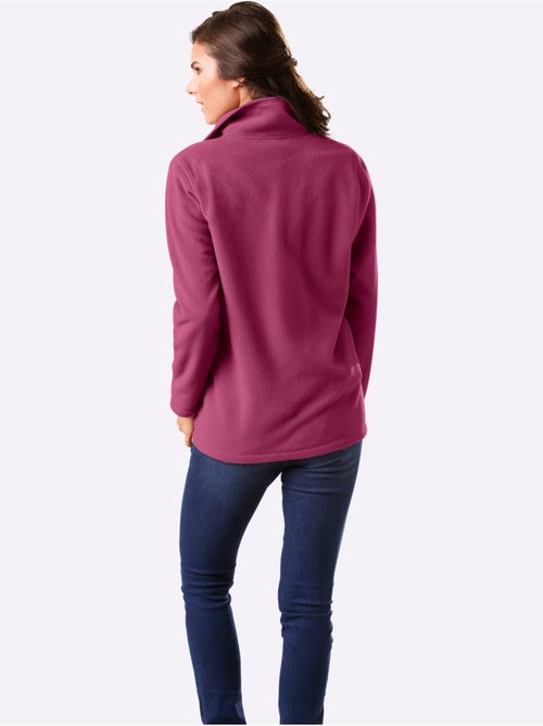Veste polaire féminine à col revers et manches longues avec poches - Taille standard - Moda Vilona - Kiabi