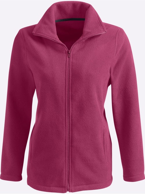 Veste polaire féminine à col revers et manches longues avec poches - Taille standard - Moda Vilona - Kiabi