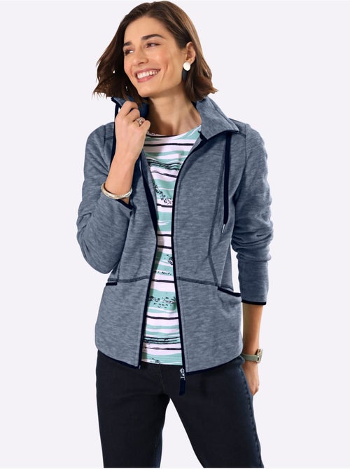 Veste polaire fils chinés - taille standard - moda vilona - Kiabi