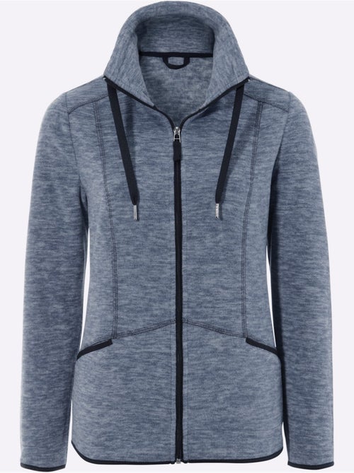 Veste polaire fils chinés - taille standard - moda vilona - Kiabi
