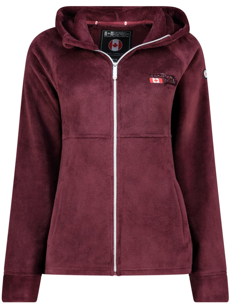 Veste polaire fine à capuche ulotteak – canadian peak Bordeaux - Kiabi