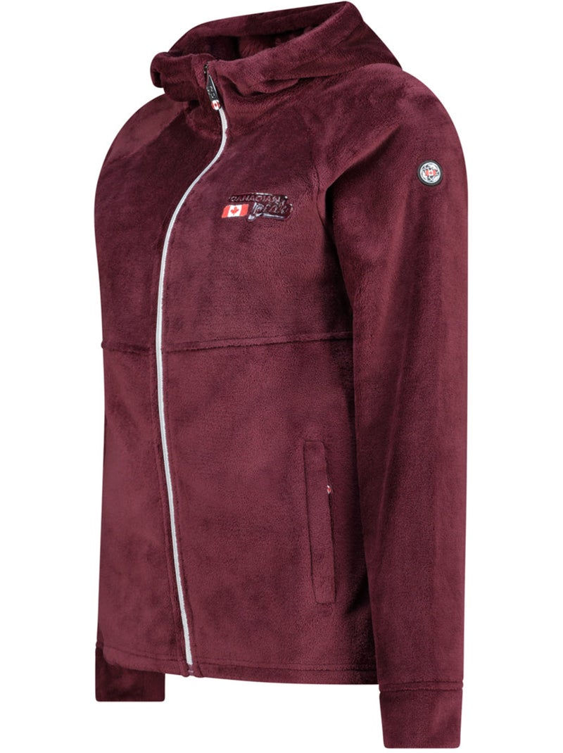 Veste polaire fine à capuche ulotteak – canadian peak Bordeaux - Kiabi