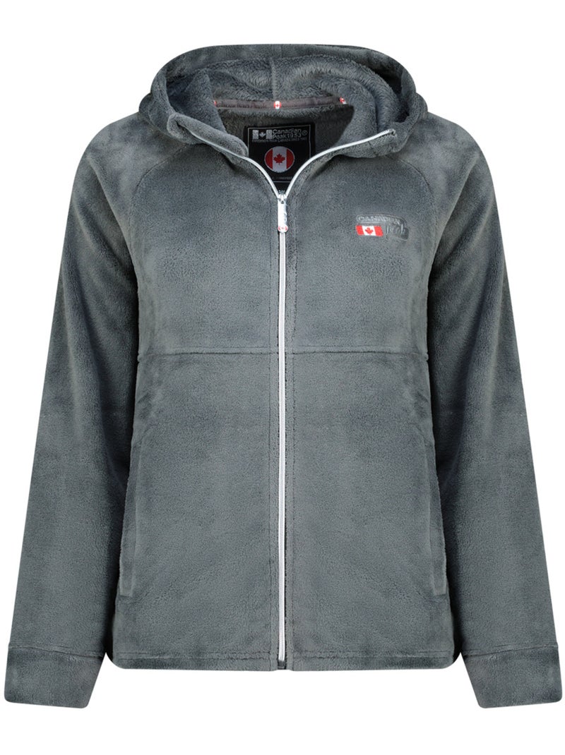 Veste polaire fine à capuche ulotteak – canadian peak Gris foncé - Kiabi