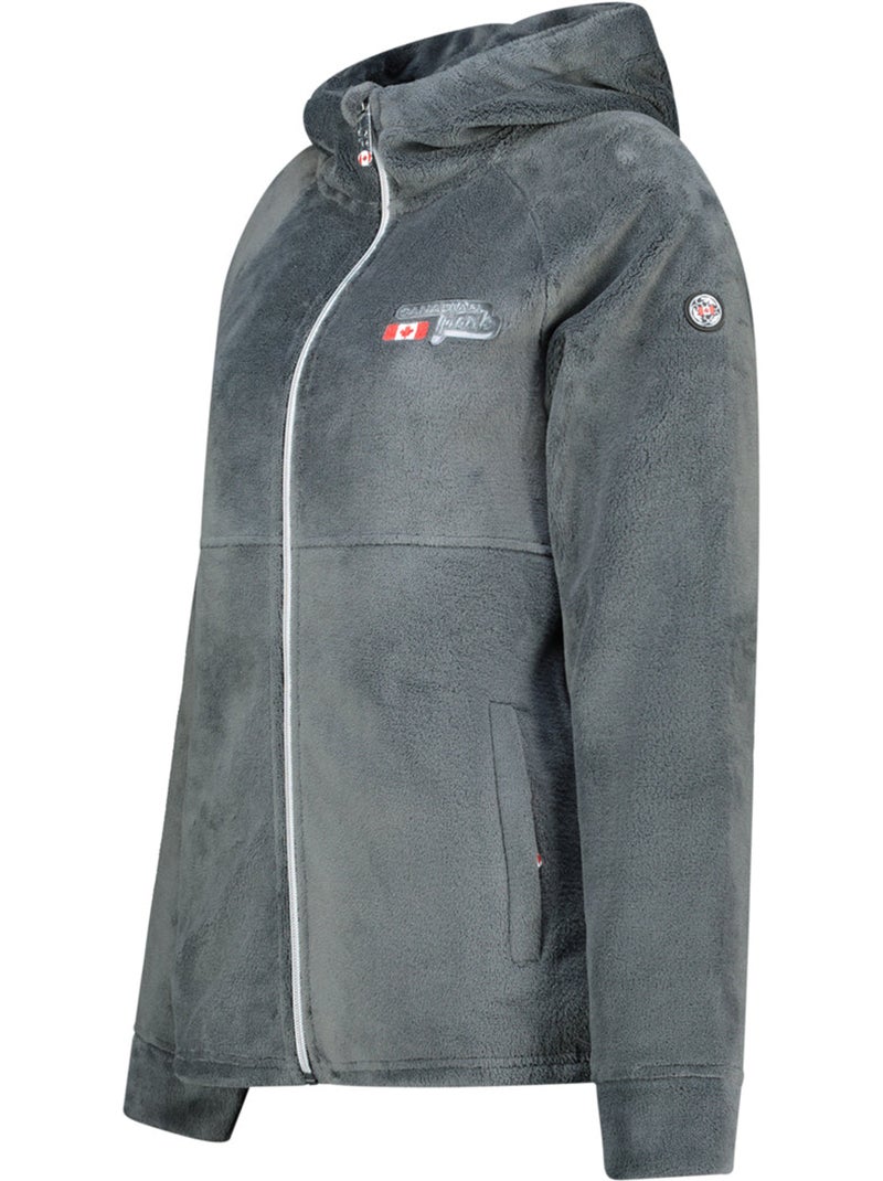 Veste polaire fine à capuche ulotteak – canadian peak Gris foncé - Kiabi