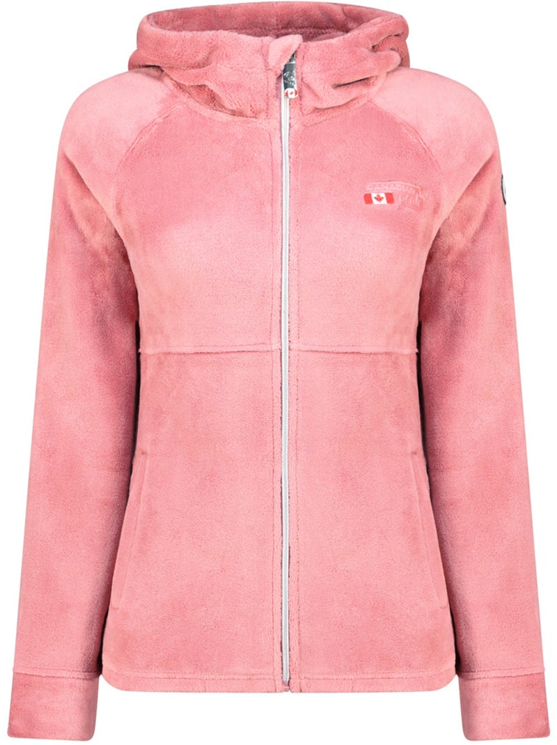 Veste polaire fine à capuche ulotteak – canadian peak Rose poudré - Kiabi