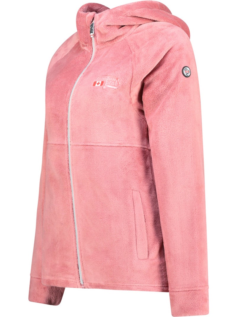 Veste polaire fine à capuche ulotteak – canadian peak Rose poudré - Kiabi