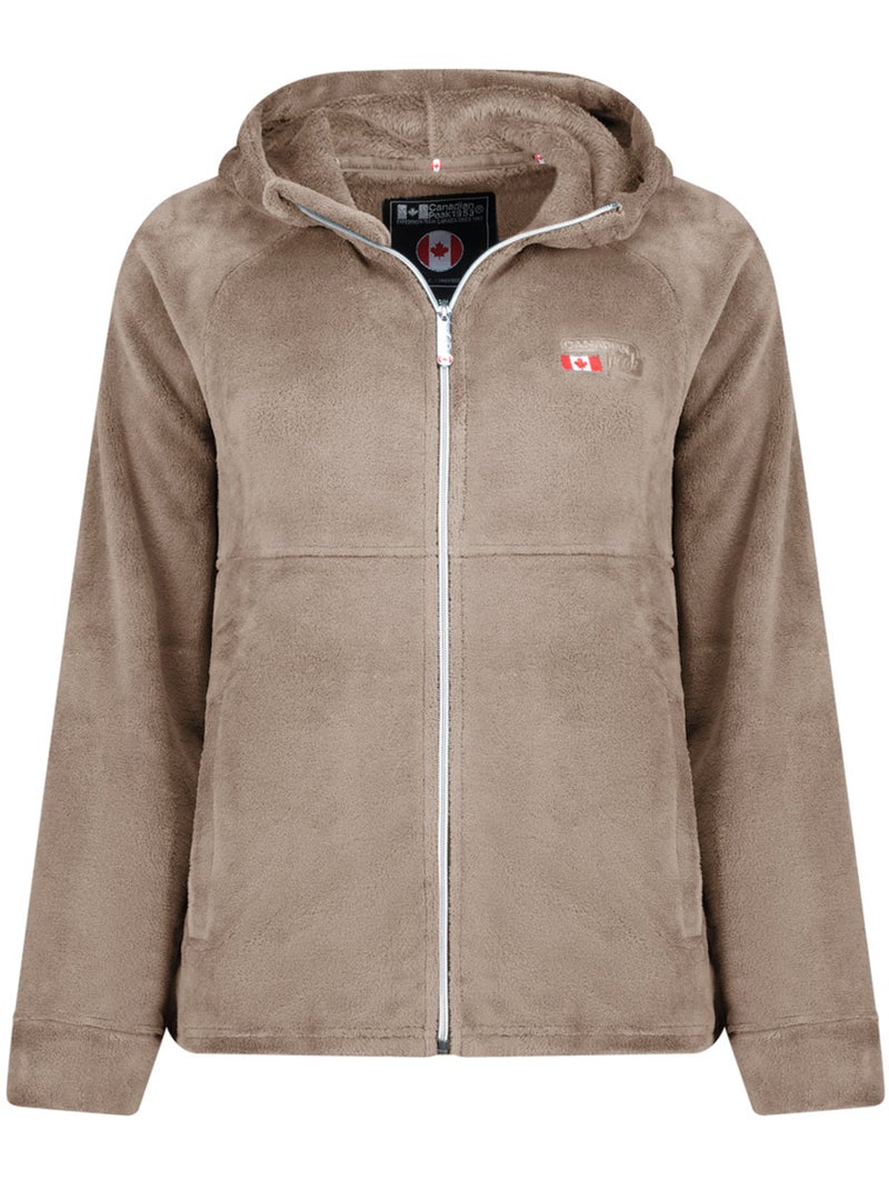 Veste polaire fine à capuche ulotteak – canadian peak Taupe - Kiabi