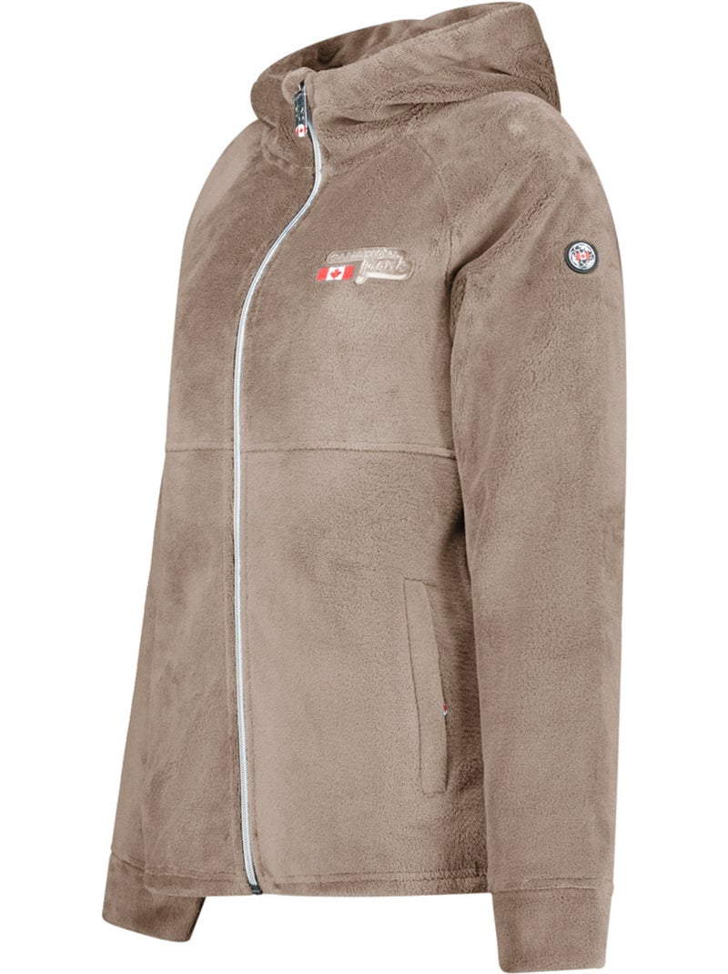 Veste polaire fine à capuche ulotteak – canadian peak Taupe - Kiabi