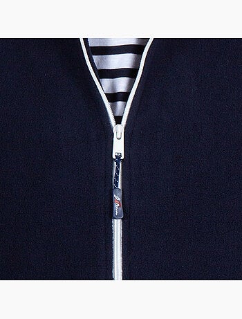 Veste polaire Homme ou Femme 'Breizh Océan', Entièrement Zippée