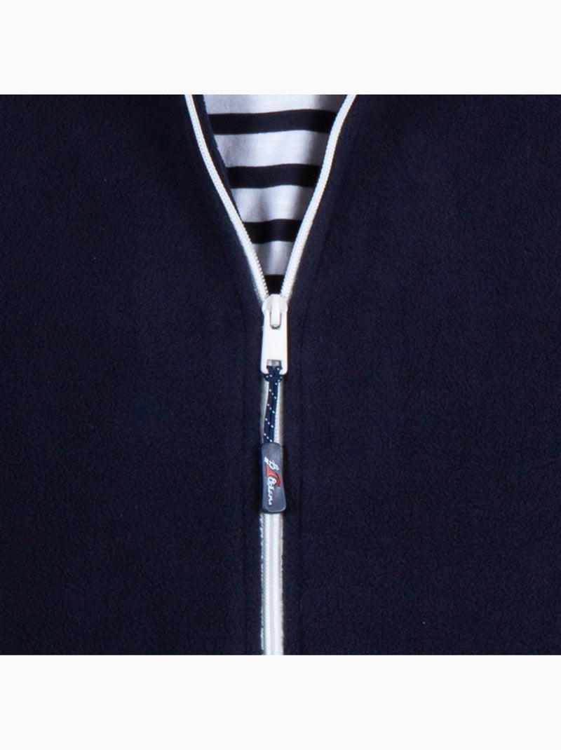 Veste polaire Homme ou Femme 'Breizh Océan', Entièrement Zippée Bleu marine - Kiabi