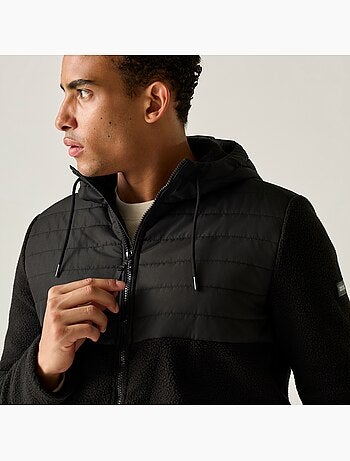 Veste polaire hybride à capuche motif/style bicolore frankie - regatta