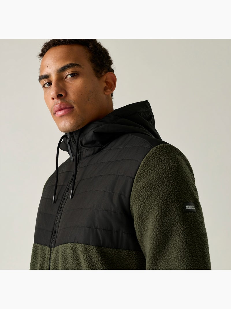 Veste polaire hybride à capuche motif/style bicolore frankie - regatta Noir Kaki - Kiabi