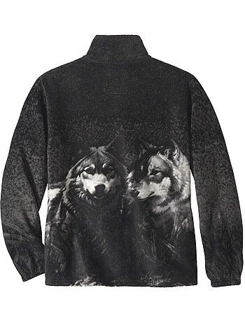 Veste Polaire Imprimé Loups - ATLAS FOR MEN