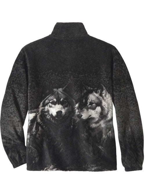 Veste polaire imprimé loups   - atlas for men - Kiabi