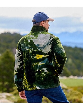 Veste polaire imprimée rocheuses - atlas for men