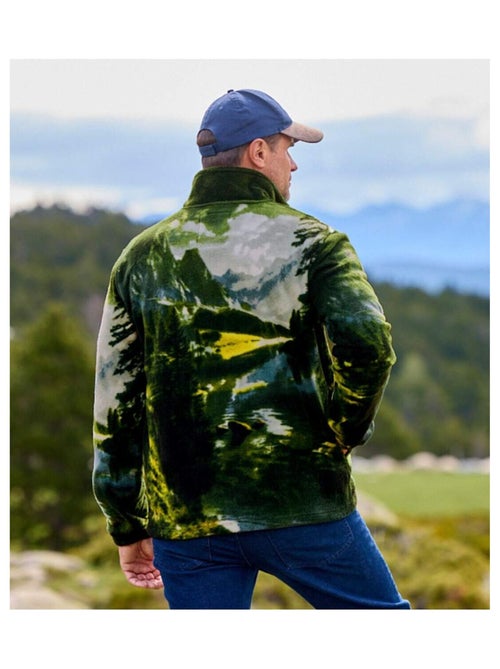 Veste Polaire Imprimée Rocheuses   - ATLAS FOR MEN - Kiabi