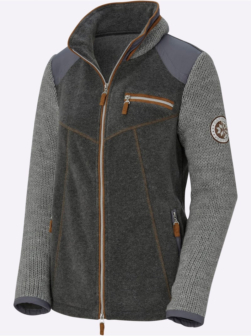 Veste Polaire Incontournable Pour La Mi-saison - Taille Standard - Witt Gris chiné - Kiabi