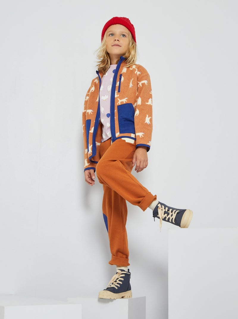 Veste polaire Kiabi X Glitter Power Club Camel - Kiabi