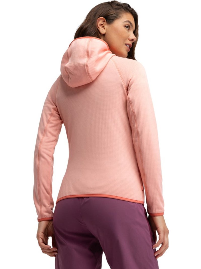 Veste polaire légère à capuche randonnée femme randonnée femme ember Rose - Kiabi