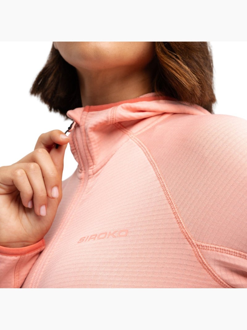 Veste polaire légère à capuche randonnée femme randonnée femme ember Rose - Kiabi