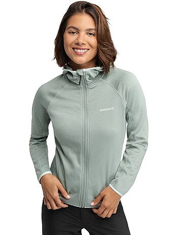 Veste polaire légère à capuche randonnée femme randonnée femme ember