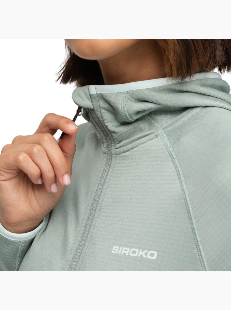 Veste polaire légère à capuche randonnée femme randonnée femme ember Vert - Kiabi