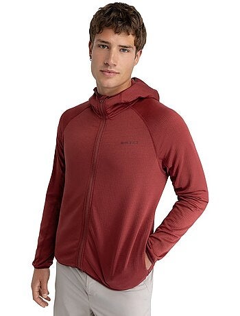 Veste polaire légère à capuche randonnée homme randonnée homme stride maroo