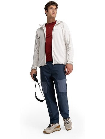 Veste polaire légère à capuche randonnée homme randonnée homme stride stone