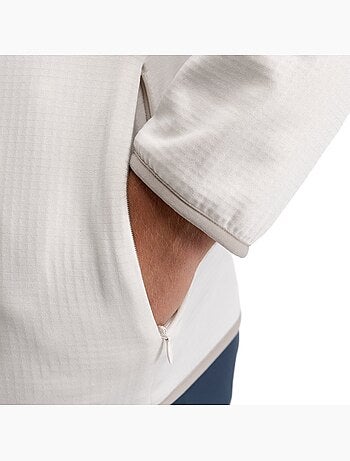 Veste polaire légère à capuche randonnée homme randonnée homme stride stone