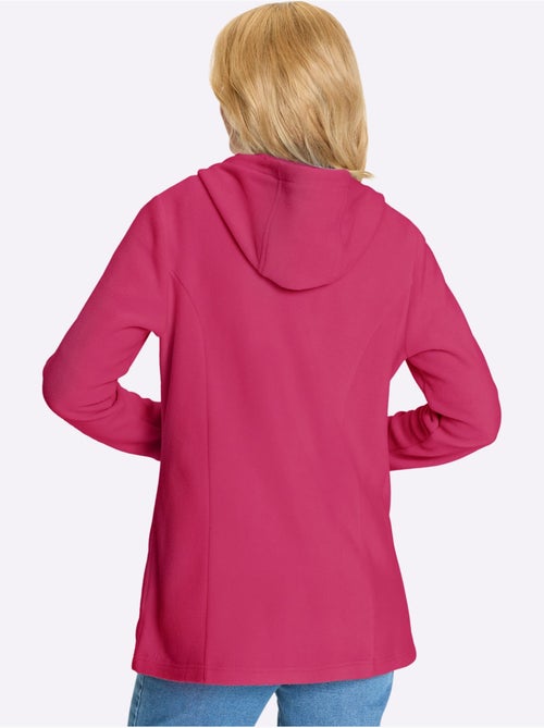 Veste polaire longue à capuche avec poches latérales - Taille standard - Moda Vilona - Kiabi