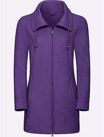 Veste polaire à col à revers et poches pratiques - taille standard - moda vilona