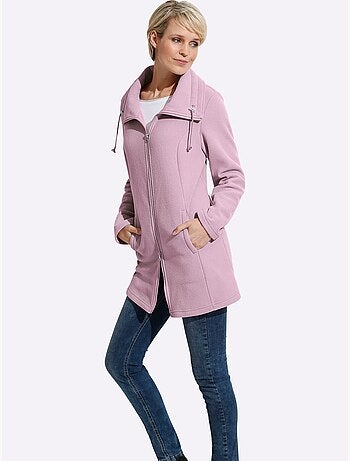 Veste polaire à col à revers et poches pratiques - taille standard - moda vilona