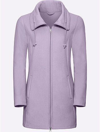 Veste polaire à col à revers et poches pratiques - taille standard - moda vilona