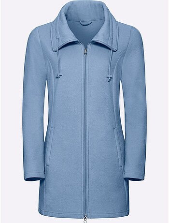 Veste polaire à col à revers et poches pratiques - taille standard - moda vilona