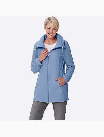 Veste polaire à col à revers et poches pratiques - taille standard - moda vilona