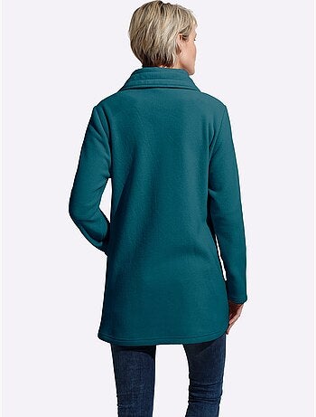 Veste polaire à col à revers et poches pratiques - taille standard - moda vilona