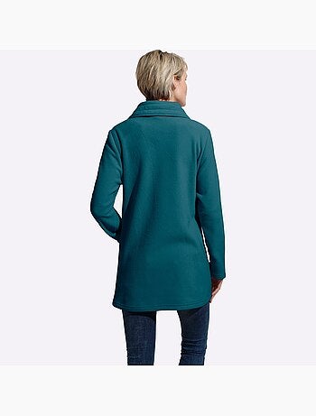 Veste polaire à col à revers et poches pratiques - taille standard - moda vilona