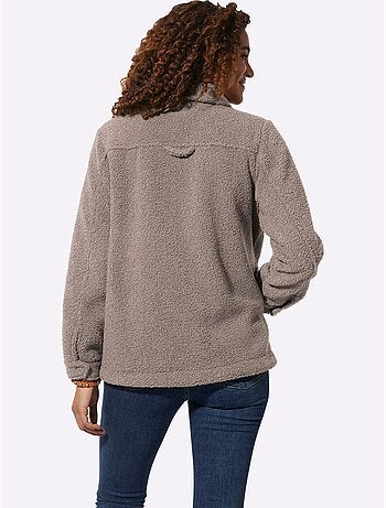 Veste polaire moelleuse à col à revers avec poches - Taille standard - Witt